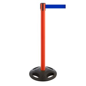 RS-Guideline GLA 25 OutdoorAbsperrpfosten, rot, Gurt blau 4 m