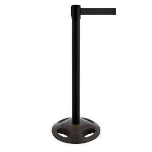 RS-Guideline GLA 25 OutdoorAbsperrpfosten, schwarz, Gurt schwarz 4 m