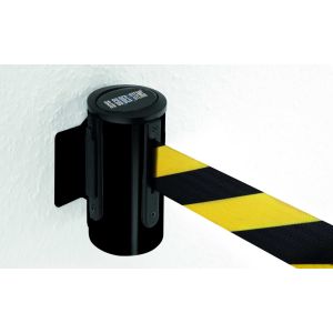 RS-Guideline Wandmontage GLW 45, schwarz, Gurt gelb / schwarz 4 m