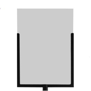 Schildtafel für Leitkegelaufsatz, passend für Typ ALCT-O, 210 x 300 mm, DIN A4 Hochformat, Metal, schwarz