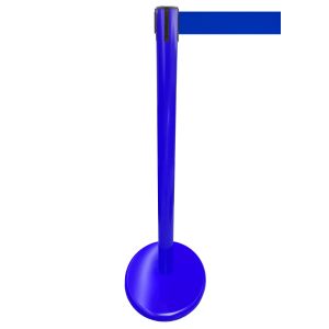 RS-Guideline GLA 45 Absperrpfosten, blau, 1000 mm, Gurt blau 2,3 m