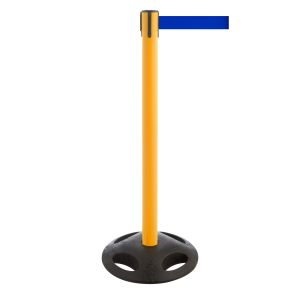 RS-Guideline GLA 25 OutdoorAbsperrpfosten, gelb, Gurt blau 4 m