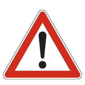 Verkehrsschild, Gefahrzeichen 