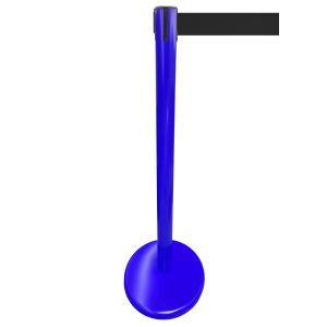 RS-Guideline GLA 45 Absperrpfosten, blau, 1000 mm, Gurt schwarz 2,3 m