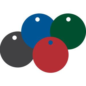 Kennzeichnungsmarken - ohne Nummer, beidseitig blau, Alu, 30 x 1 mm