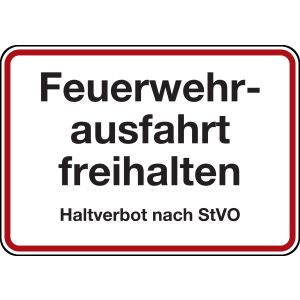 Feuerwehrzufahrtsschild 