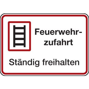 Feuerwehrzufahrtsschild 