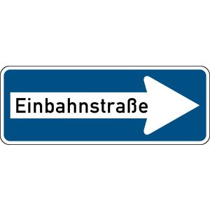 Verkehrsschild 220-20 Einbahnstraße rechtsweisend, 800 x 300 x 2 mm, StVO, VZ 220-20