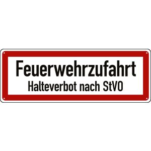 Feuerwehrschild Textschild 