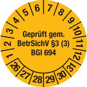 Prüfplakette - Mehrjahresplakette 