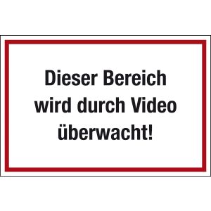 Schild zur Videoüberwachung 