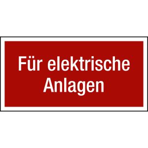 Brandschutzzeichen Zusatzschild 