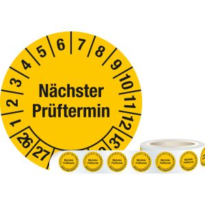 Geprüft Prüfplakette, 250 Stück, In Verschiedenen Farben Und Größen, Prüfetikett Prüfsiegel Plakette (20 Mm , Braun