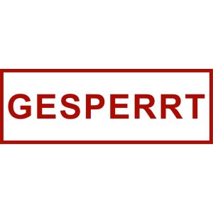 Versand- und Verpackungsetiketten, Text: GESPERRT, 170 x 60 mm