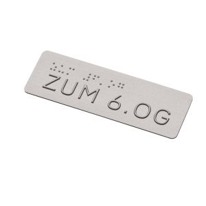 Taktiles Handlaufschild 