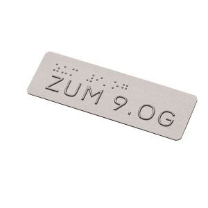 Taktiles Handlaufschild 