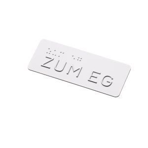 Taktiles Handlaufschild 