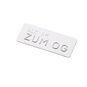 Taktiles Handlaufschild 