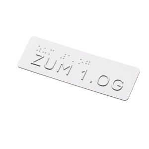 Taktiles Handlaufschild 
