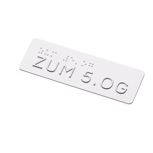 Taktiles Handlaufschild 