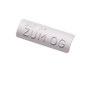 Taktiles Handlaufschild 