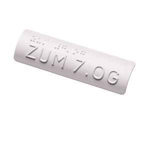 Taktiles Handlaufschild 