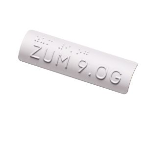 Taktiles Handlaufschild 