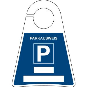 Verkehrsschild, Parkplatzschild 