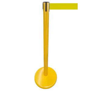 RS-Guideline GLA 45 Absperrpfosten, gelb, 1000 mm, Gurt gelb 2,3 m