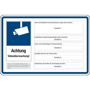 Schild zur Videoüberwachung 