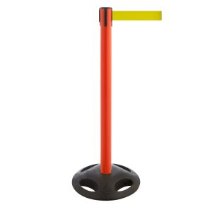 RS-Guideline GLA 25 OutdoorAbsperrpfosten, rot, Gurt gelb 4 m