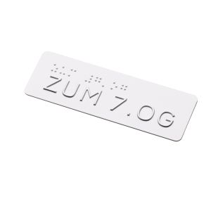Taktiles Handlaufschild 