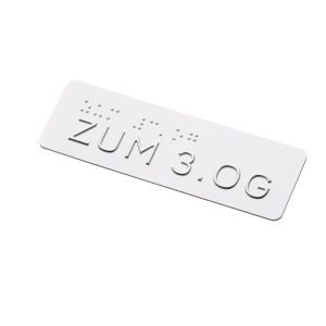 Taktiles Handlaufschild 