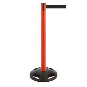 RS-Guideline GLA 25 OutdoorAbsperrpfosten, rot, Gurt schwarz 4 m