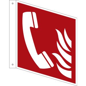 Brandmeldezeichen Fahnenschild 