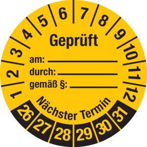 Prüfplakette - Mehrjahresplakette 