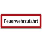 Feuerwehrschild "Feuerwehrzufahrt" Aluminium (2 mm), 594 x 210 x 2 mm