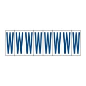 Lageretiketten "Buchstabe W", selbstklebende Folie, verschiedene Farben + verschiedene Größen