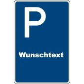 Verkehrsschild, Parkplatzschild "Individuelles Motiv", Aluminium (2 mm), 420 x 630 mm