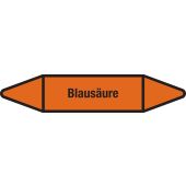 Fließrichtungspfeil "Blausäure", DIN 2403, S604