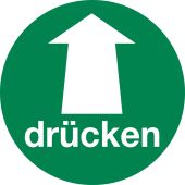 drücken - Pfeil oben, grün, Folie, selbstklebend, 100 x 0,1 mm