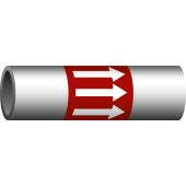 Fließrichtungspfeil  "Pfeil in Fließrichtung", weiß/rot DIN 2403
