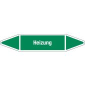 Fließrichtungspfeil "Heizung", DIN 2403, W107