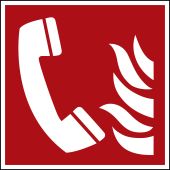 Brandmeldezeichen "Brandmeldertelefon" [F006], ISO 7010, langnachleuchtend