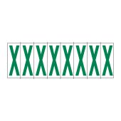 Lageretiketten "Buchstabe X", selbstklebende Folie, verschiedene Farben + verschiedene Größen