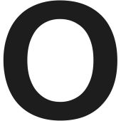 COROPLAN Buchstaben, Buchstabe: O, schwarz, 155 mm