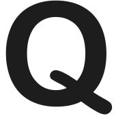 COROPLAN Buchstaben, Buchstabe: Q, schwarz, 155 mm