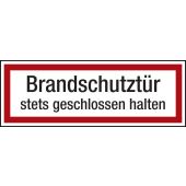 Brandschutztürzeichen "Brandschutztür stets geschlossen halten", DIN 4066