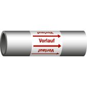 Fließrichtungspfeil "Richtungspfeil", Gruppe: "Vorlauf + rot", DIN 2403