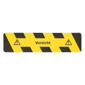 Antirutsch-Warnmarkierung mit Text: Vorsicht, gelb / schwarz, 610 x 150 mm